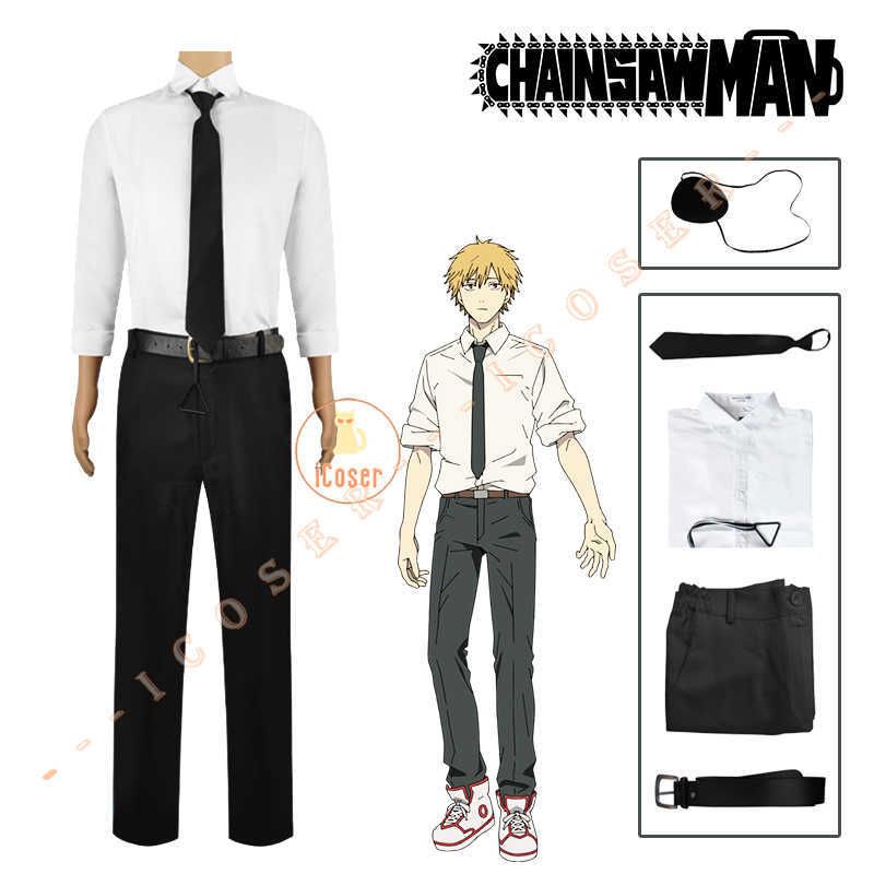 Anime Costumes Anime Chainsaw Man Denji Cosplay Come Wig Public Safety  Devil Hunter Uniform Shirt Tie Pants Suit Pochita Halloween For Men Z0301  From 76,7 €